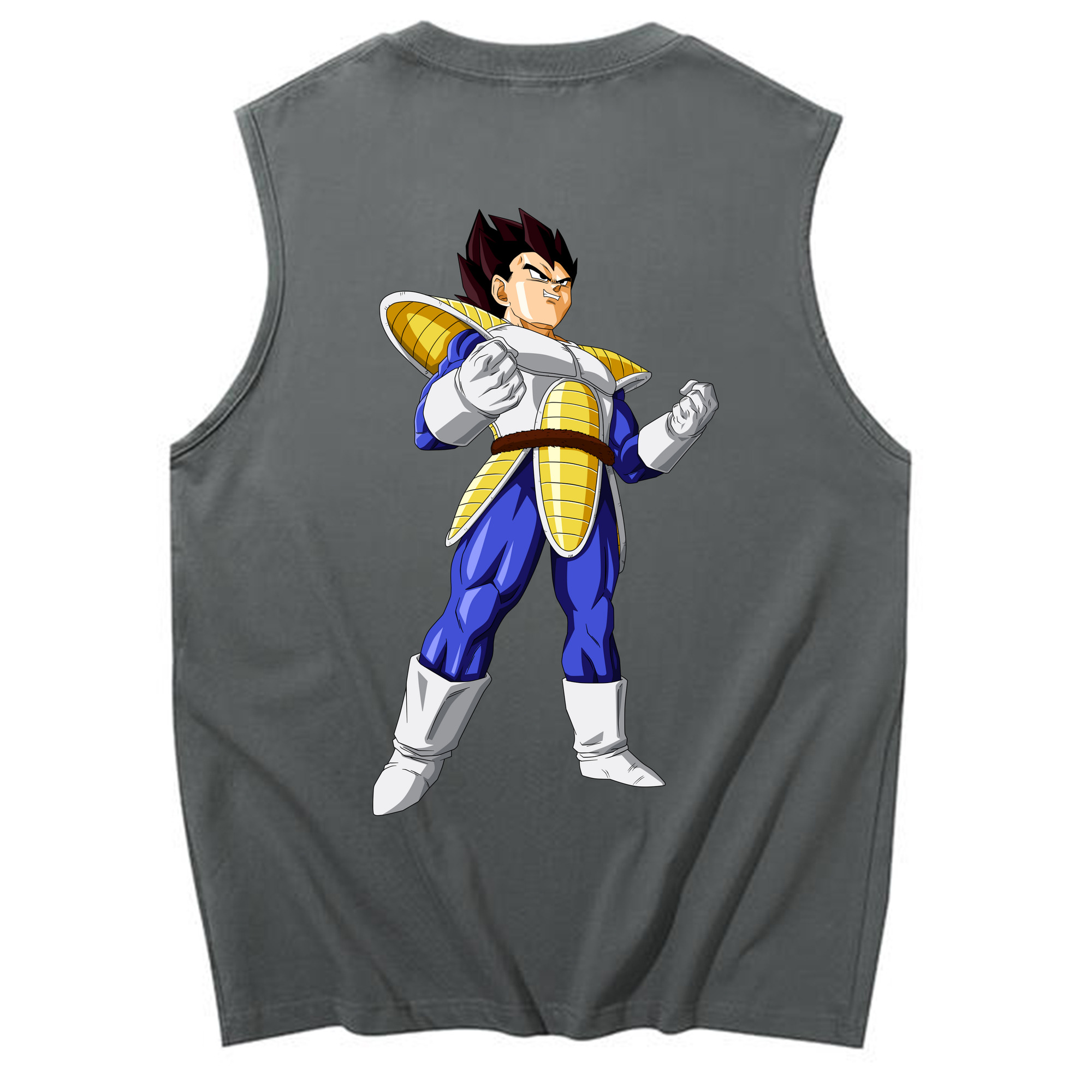 （画像用） ドラゴンボール ベジータ四世（Bejīta Yonsei）DRAGON BALL Vegeta IV コットン100％タンクトップ（背面プリント）
